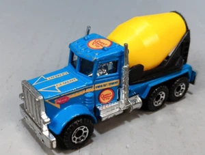 Matchbox Peterbilt 1981 Cement Truck Concrete Mixer Blue Yellow - Picture 1 of 4
