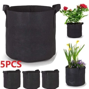 5 Pack Large Plant Grow Bags Potato Fruit Vegetable Garden Planter Growing Bag - Picture 1 of 10
