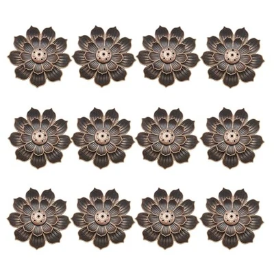 Soporte de incienso 12 piezas palos de loto quemador de incienso cono quemador de incienso ceniza  Foto 1 de 4