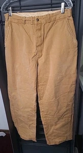 Vintage Hunting Britches Utica Duxbak Double Knee & Seat Mens Pants 32x27 Tan - Picture 1 of 10