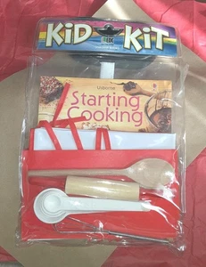 Kinder Kochbuch Set Kinderset Schürze Küchenutensilien Hausunterricht Lernen Neu - Bild 1 von 3