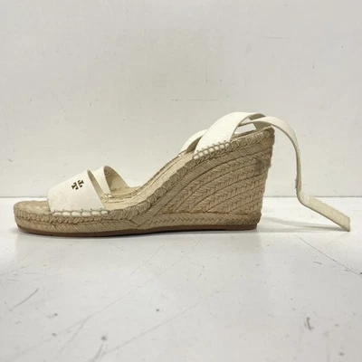 Zapatos de cuña Tory Burch blancos con tiras para mujer talla 8 Foto 1 de 4