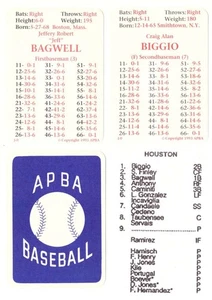 1992 APBA Season - HOUSTON ASTROS Team set - Picture 1 of 1