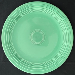 40's Fiesta Fiestaware Green Rare 14-1/4" Dia. Homer Laughlin Chop Plate/Platter - Picture 1 of 14