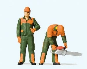 Figura Leñadores Modernos Preiser 44912 G con Cascos (Juego de 2) Foto 1 de 1