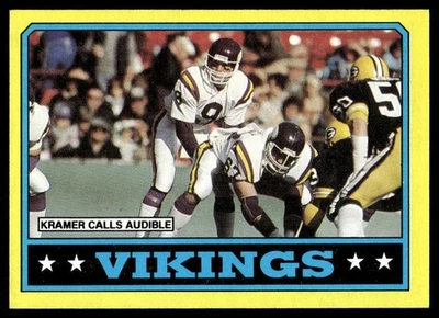 1986 Topps - Tommy Kramer #292  - Imagem 1 de 2