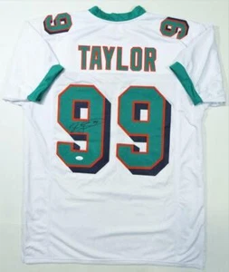 Jason Taylor Autographed White Pro Style Jersey - JSA W Auth *L9 - Picture 1 of 9