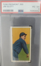T206 Jim Scott PSA 4 Piedmont 350, great-even white borders !!