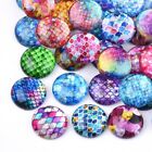 Glass Cabochon Rounds Mixed Pattern Super Sparkly 3D Holographic12mm Flatback