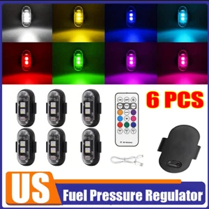 6PCS Wireless LED Strobe Light RGB 8 Colors Rechargeable Flashing Warning Lights - Picture 1 of 12