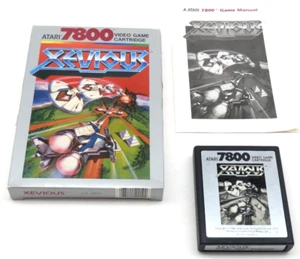 Xevious (Atari 7800, 1986) By Atari (Box, Cartridge & Manual) NTSC #1 - Picture 1 of 18