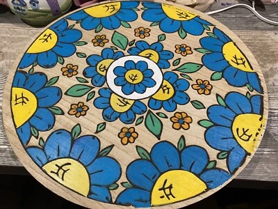 Handcrafted Wooden Lazy Susan Turntable. Handcrafted And Hand painted. - Image 1 of 3