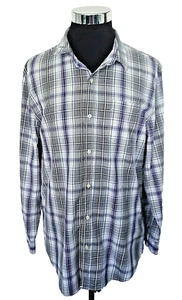 Just A Cheap Shirt Button Front Shirt Men's Size XXL Blue Plaid Cotton - Picture 1 of 12