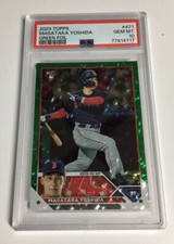 2023 Topps Series 2 MASATAKA YOSHIDA Green Foil Rookie Card /499 PSA 10 GEM MT