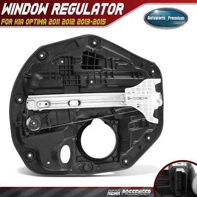 Rear Passenger Power Window Regulator with Panel & Motor for Kia Optima 11-15 - Image 1 of 4