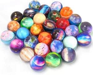 Pllieay 30PCS Galaxy Bouncy Balls, 32Mmspace Bouncy Balls Bulk, Space Party F... - Picture 1 of 12
