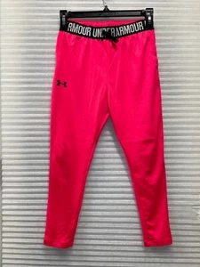 Under Armour Logo Girls Drawstring Athletic Tech Jogger Pants Pink Size YSM - Picture 1 of 10