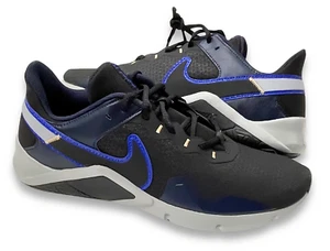 Nike Legend Essential 2 Zapatos - NUEVO Para Hombre Talla 10 Negro/Azul Corredor #47150-OF - Imagen 1 de 6