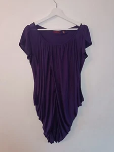 Ted Baker Purple Layered Balloon Midi Dress Size 3 - Picture 1 of 15