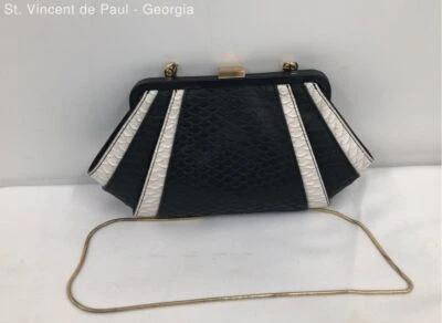 复古 ZAC Zacposen 鱼皮革斜挎包钱包 手包 状况完好 — 第 1/4 张图片