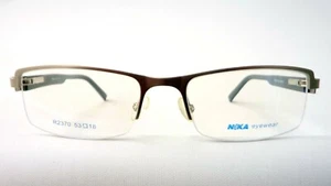 Herrenbrille Brillengestell Fassung silberfarben ohne Unterrand Nika eckig Gr//M - Picture 1 of 5