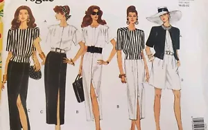 Chaqueta de vestir Top Falda Pantalones Cortos con Patrón Vogue 1170 para Mujer Talla 18-20 Talla Grande - Imagen 1 de 7