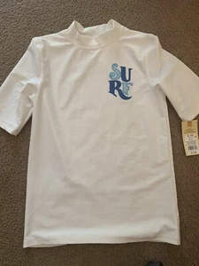 White SURF Rash Skin Guard Swim Shirt short sleeve UPF 50+ Cherokee XL - Picture 1 of 1