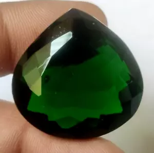 AAA+ 78.00 Ct. Green Amethyst Translucent Faceted Pear Cut Loose Gemstone Ring - Picture 1 of 6