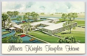 Paxton Illinois~Birdseye Knights Templar Home For Aged Infrim~Artist Conception - Picture 1 of 2