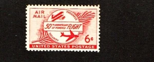 1953 U.S. AIRMAIL 6c Carmine  FIRST PLANE  & JET   Sc#C47 M/NH/OG* Pristine ^ - Picture 1 of 1