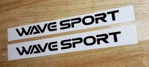 wave sport canoe kayak Decals Stickers gloss black 10" USA FAST - Picture 1 of 1