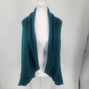 Wooden Ships Green Open Front Cardigan Shawl Collar Wool Mohair Small/Medium - Picture 1 of 8