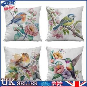 11CT Cotton Flower & Bird Cross Stitch Pillow Kit 45x45cm for Adults Beginners - Picture 1 of 15