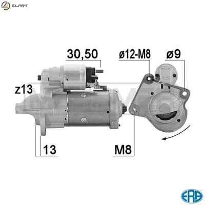 STARTER 221033 FOR FORD TRANSIT/COURIER/B460/MPV/Box/Body/MPV FIESTA/VI/Van 1.6L - Image 1 of 4