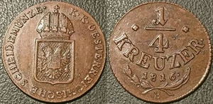 Austria - Francesco I - 1/4 Kreuzer 1816 B, Kremnica SUP/SPL ! KM#2107 - Picture 1 of 1