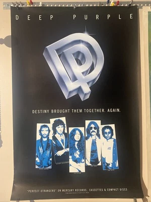 Póster promocional Deep Purple original 1984 Perfect Strangers 24x36 Blackmore MK II Foto 1 de 4