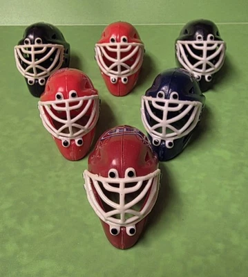 批量 6 件 迷你 GUMBALL VENDING NHL GOALIE HELMETS FRANKLIN MONTREAL 芝加哥等。 — 第 1/4 张图片