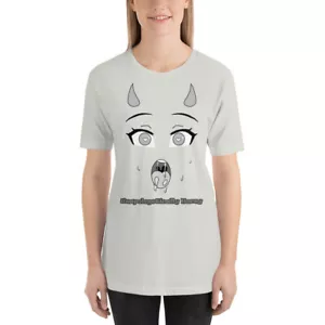 Camiseta unisex de manga corta de manga corta de anime Ahegao Horny sin disculpas - Imagen 1 de 5