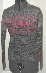 *SUÉTER DEREK CORAZÓN TALLA M GRIS ROSA JERSEY LIGERO NUEVO CON ETIQUETAS - Imagen 1 de 1