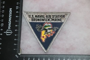ORIGINAL US NAVY SHIP SQUADRON PATCH US NAVAL AIR STATION BRUNSWICK MAINE - Picture 1 of 2