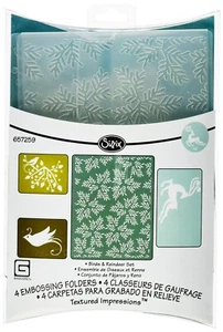 Sizzix Birds & Reindeer Emboss 4-pk set #657259 Retail $12.99 by BasicGrey - Picture 1 of 4