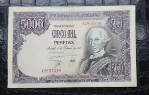 Billete España 5000 Cinco Mil Pesetas 1976 - Imagen 1 de 2
