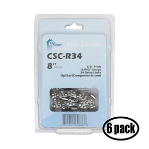 6-Pack Replacement 8-Inch Low Profile Chainsaw Chain for Black & Decker LCS120 - Picture 1 of 3