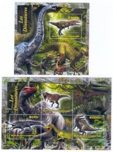 Lollini B07 Gabon 2022 Prehistoric Animals Dinosaurs 2 Sheets - Picture 1 of 1