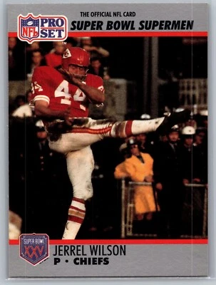 1990 NFL Pro Set Super Bowl XXV Silver Anniversary #119 Jerrel Wilson NFL Card - Image 1 of 2