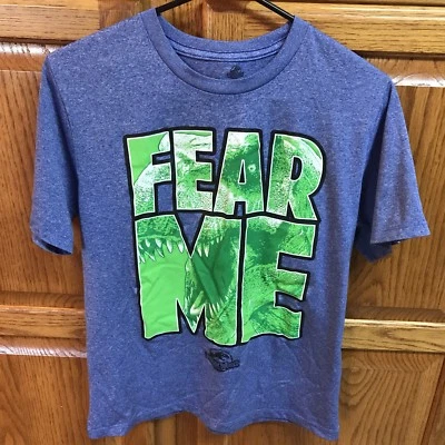 Jurassic Park World Film Fear Me T-shirt YL Youth Large Dinosaur T-Rex Shirt - Image 1 of 3