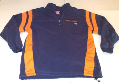 Pullover polar de los Denver Broncos NFL fútbol americano suéter chaqueta manga 24", 26" largo Foto 1 de 4