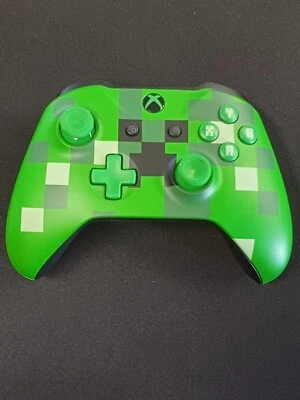Original Microsoft Xbox One Wireless Controller Minecraft Creeper  Grün Top - Bild 1 von 4