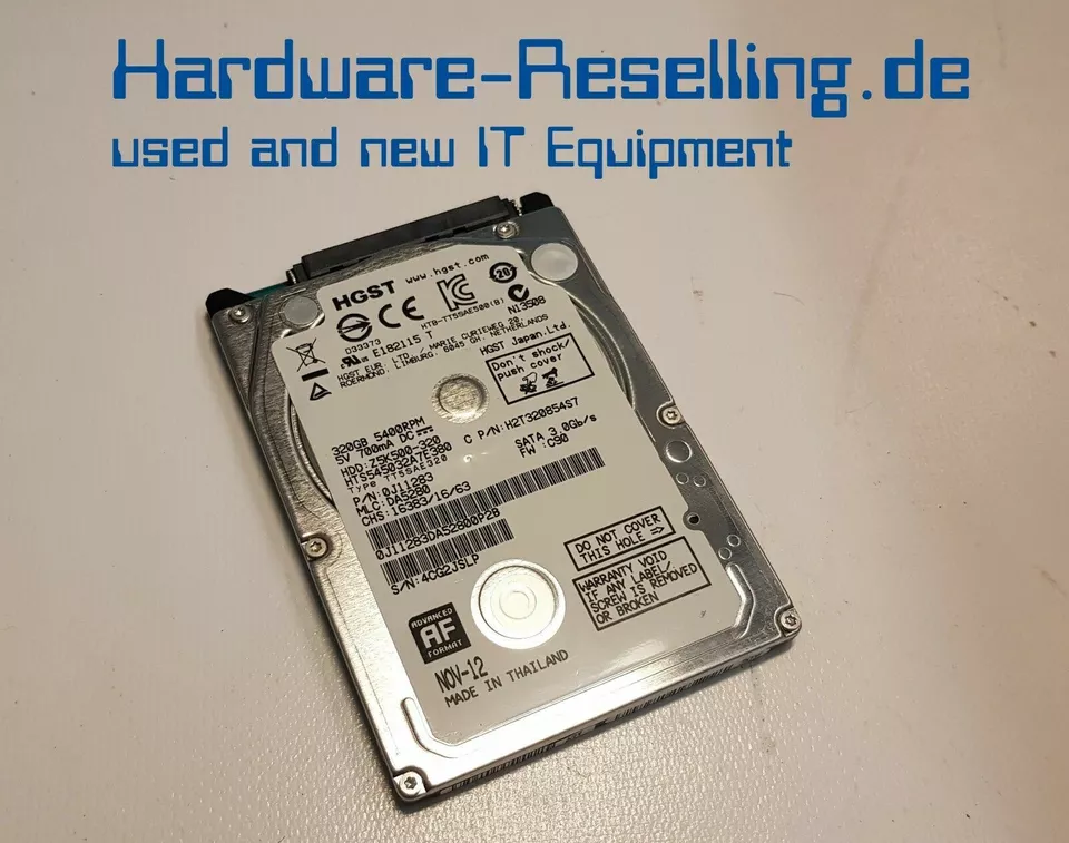 HITACHI HGST HTS545032A7E380 0J11283 Interne Festplatte 320GB 5400rpm 2,5" SATA - Bild 1 von 1