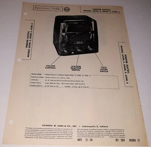 Carpeta de fotofactos Webster Electric Models 605M, S, 606M, S, 610M, S  - Imagen 1 de 1